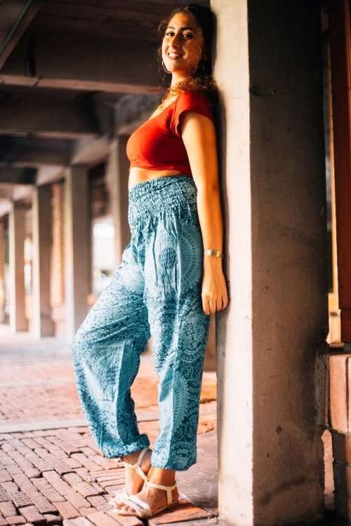 Gypsy Pants, harem pants, Funky Thai Pants, Beach, Aladdin pant, indie, summer Hippy, elastic waist,