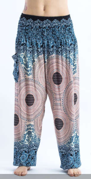 Gypsy Pants, harem pants, Funky Thai Pants, Beach, Aladdin pant, indie, summer Hippy, elastic waist,