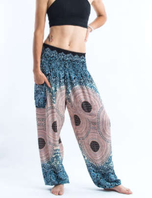 Gypsy Pants, harem pants, Funky Thai Pants, Beach, Aladdin pant, indie, summer Hippy, elastic waist,