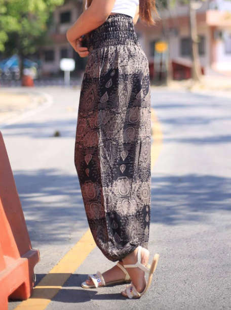L/XL Gypsy Pants, harem pants, Shibori, Beach, Aladdin pant, Tie-dye pants, summer Hippy,