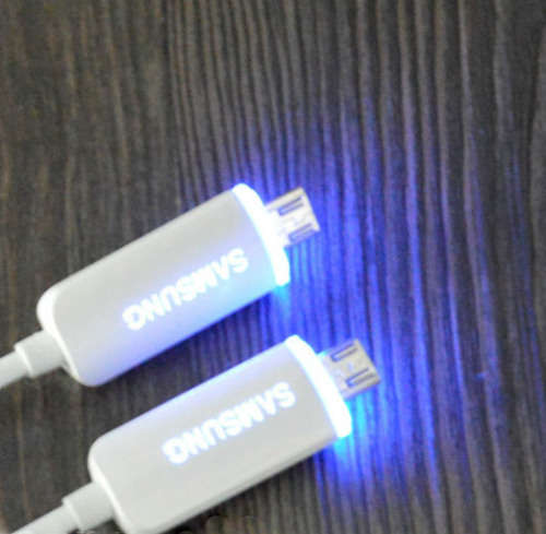 LED Light Micro USB Cable Charger Data Sync Cord For Samsung