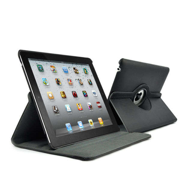 Ipad 2 360 rotating black leather case *REDUCED TO CLEAR STOCK**