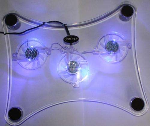 NOTEBOOK COOLING PAD WITH 3 FANS AND LED LIGHTS