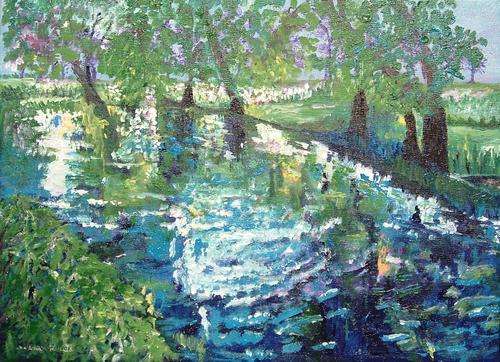 River flowing amongst the trees