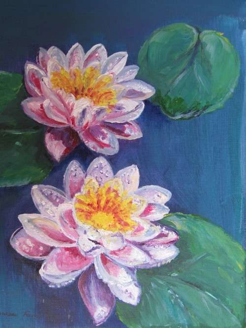 Original A4 acrylic painting on canvas by Doreen Fourie