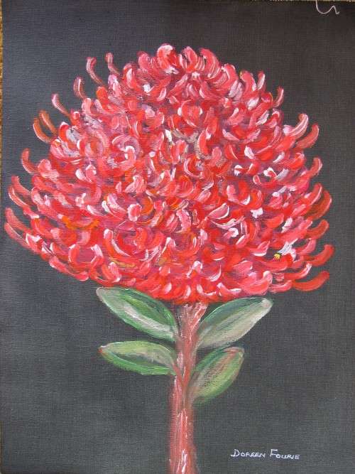 Original A4 acrylic painting on canvas by Doreen Fourie