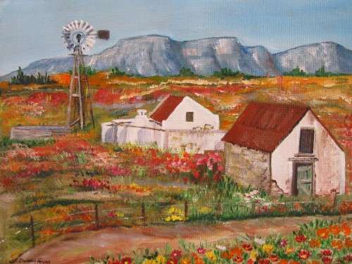 An A4 original acrylic painting by Doreen Fourie