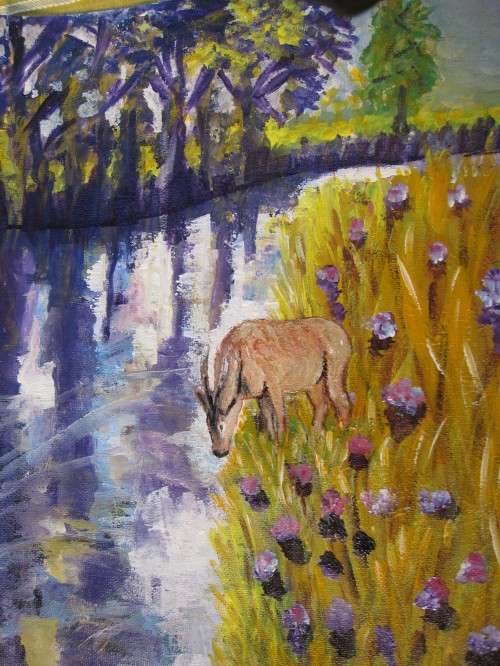 Original 230mmx300mm sheet on canvas in acrylic by Doreen Fourie