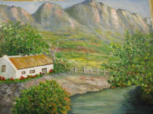 Original 230mmx300mm acrylic painting on canvas sheet by Doreen Fourie