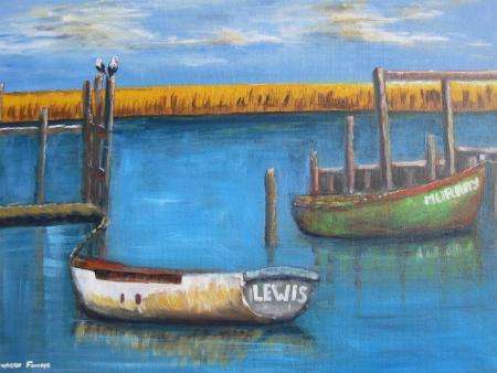 Peaceful West Coast scene (610x460x18) acrylic canvas by Doreen Fourie