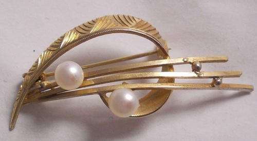 Gold Plated Sterling Silver Broach