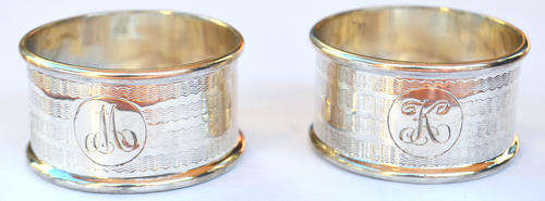 Stunning Pair of Sterling Napkin Rings!!!