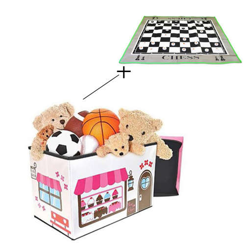 Ottoman - Kids - Cake Shop  Sml + Play Mat Flying Chess