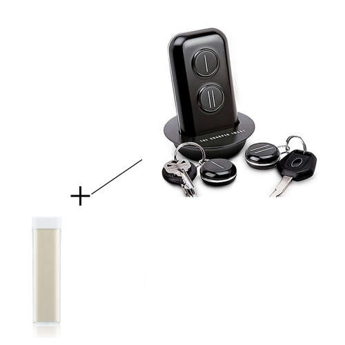 Electronic Key Finder + Lipstick Powerbank 1200 MAH Black