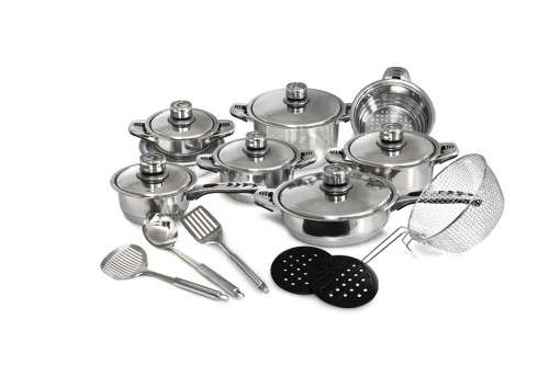 21 Piece Stainless Steel Cookware Set