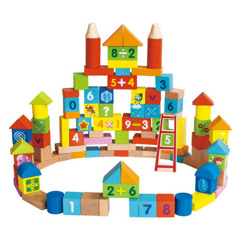 Wooden Blocks - Numbers - 100pc