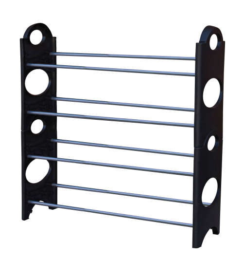 Shoe Rack - 4 Tier Black