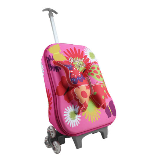 Kids Backpack Trolley Bag 3D Butterfly