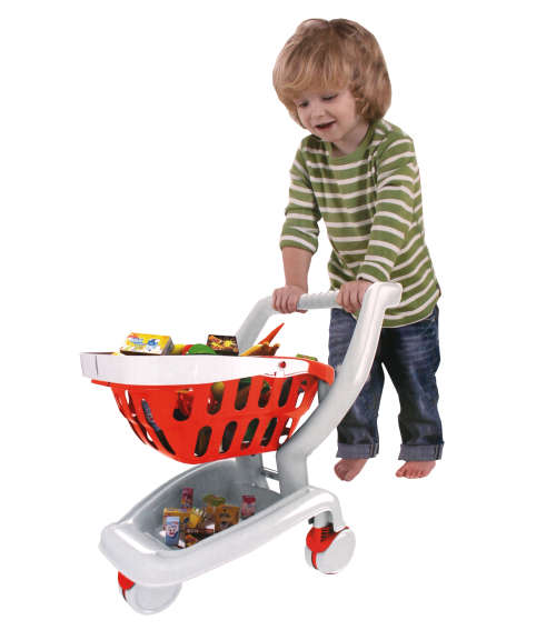 2-in-1 Toy Shopping Cart - Red/White