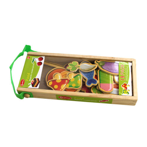 Wooden Magnetic  mini puzzle - Food