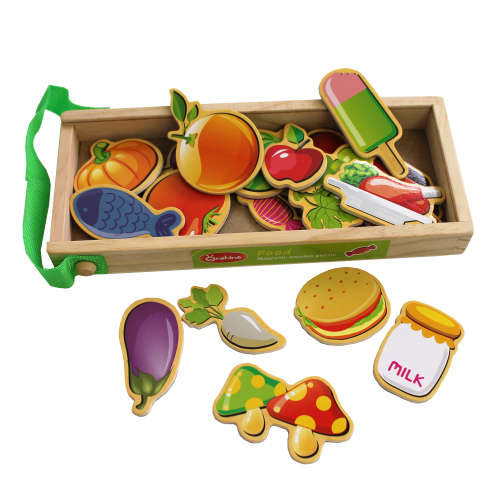 Wooden Magnetic  mini puzzle - Food