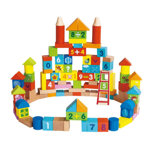 Wooden Blocks - Numbers - 100pc