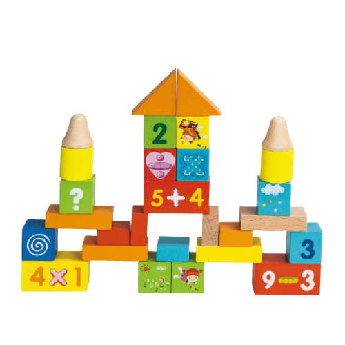 Wooden Blocks - Numbers - 100pc