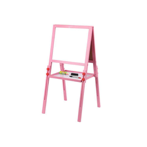 Wooden Easel Standing - Shelf -Pink