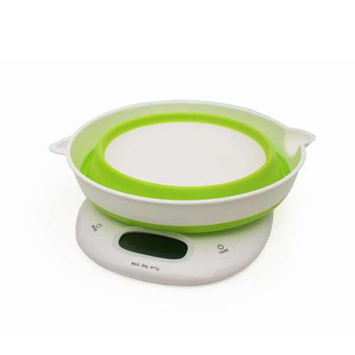 Kitchen Scale Collapsable - White/Green