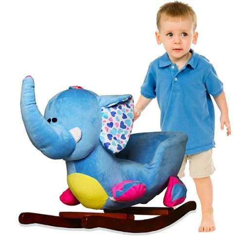 Rocking Plush Blue Elephant