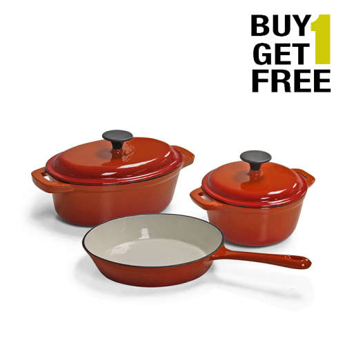 Fine Living Cast Iron Set - Classic - 5pc - BUY 1 GET 1