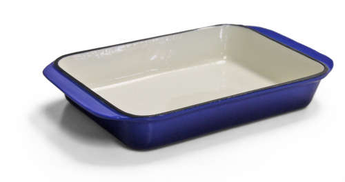 Fine Living Cast Iron Combo -  Casserole + Roasting Pan