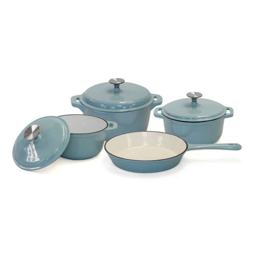 Fine Living Cast Iron 7pc - Pastel Blue