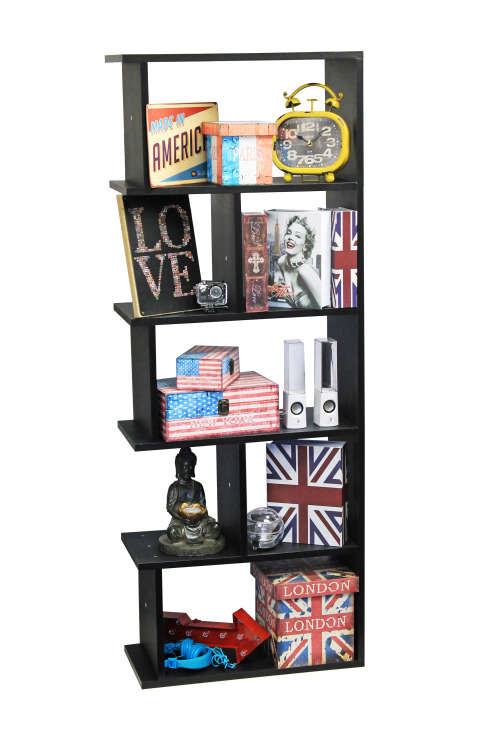 Juno Shelves - Large Standing - Black Wood Grain