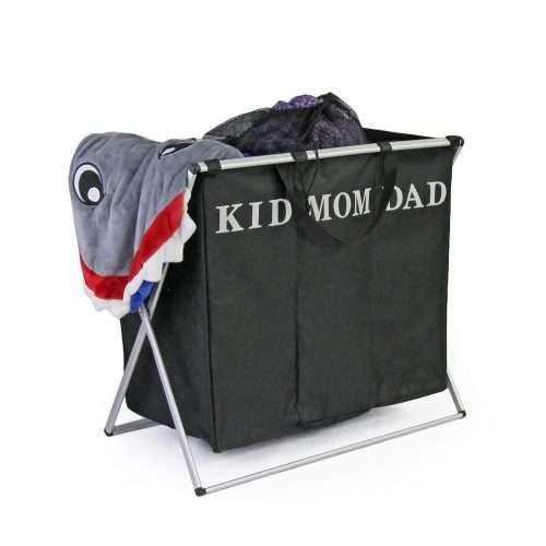 Laundry Hamper - Kid/Mom/Dad - Black