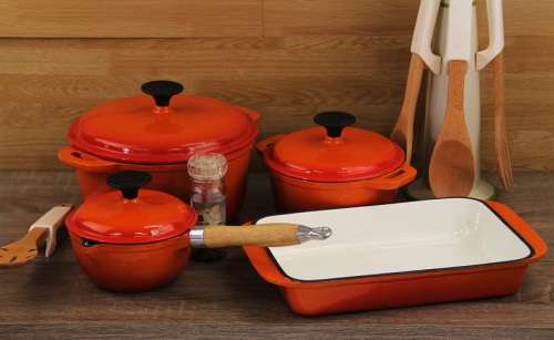 Lifestyle Cast Iron Set 7pc - Orange