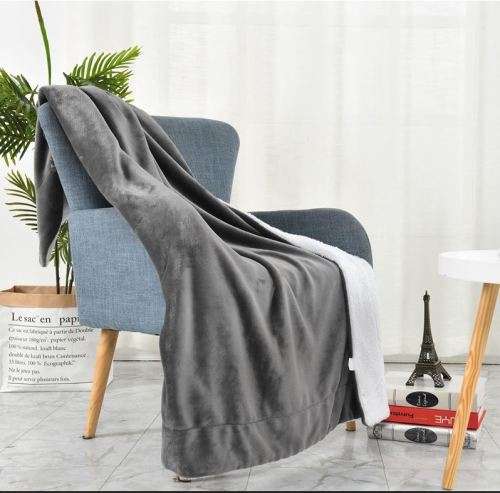Nifty Thickened Flannel Blanket - Dark Grey