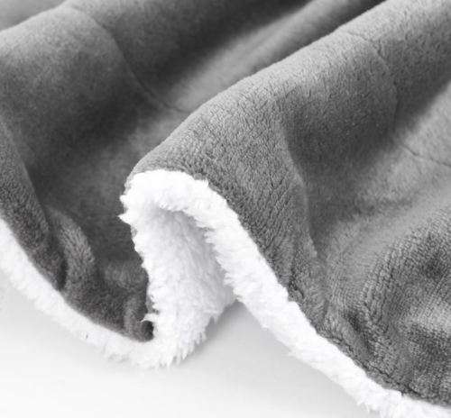 Nifty Thickened Flannel Blanket - Dark Grey