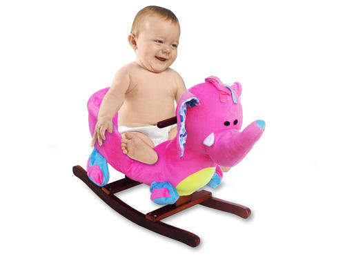Rocking Plush Pink Elephant