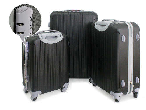 3 pce Poly Carbon Trolley luggage set