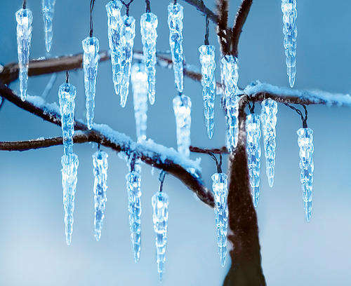 1 Set of Solar Icicles Lights Magical Winter Wonderland Christmas