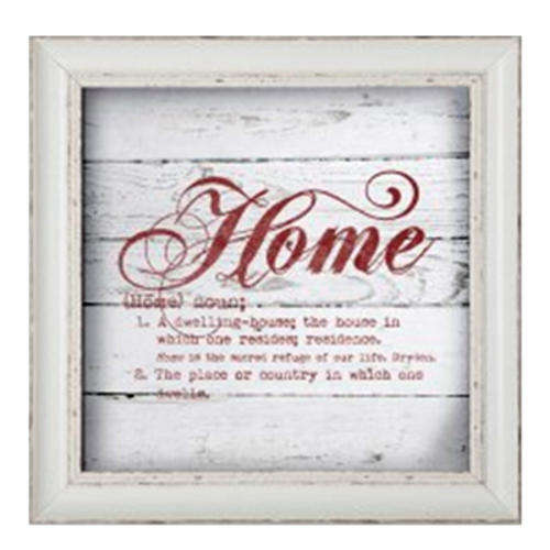Canvas 'Home' 40x40x2.6cm - Framed