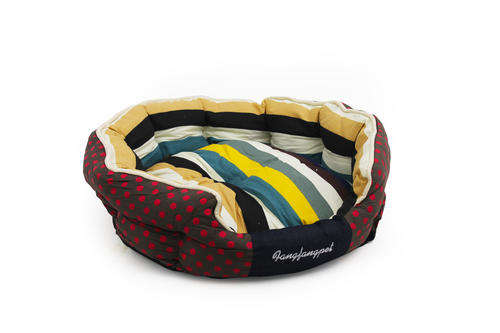 Dog Pad - Round Seperate Cushion Stripes