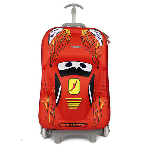 Kids - Backpack Trolley bag - 3D Car Red