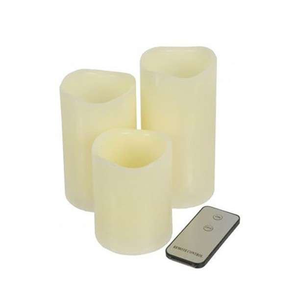 LED Candle - 3pc with Remote
