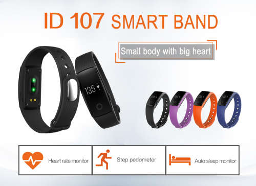 ID107HR Fitness Tracker with Heart Rate