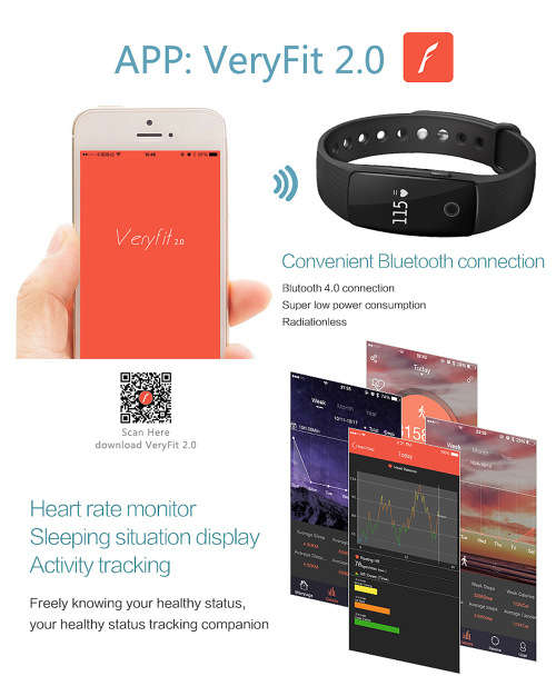 ID107HR Fitness Tracker with Heart Rate