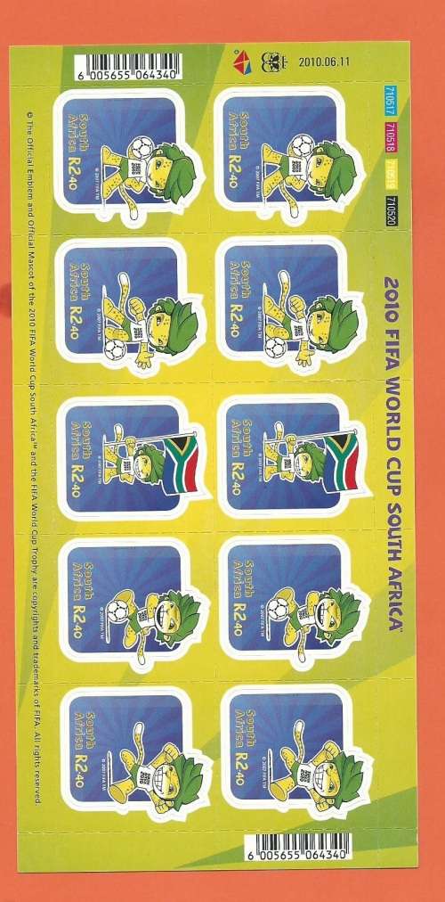 2010 SA - FIFA World Cup - Emblems & Mascots - Full Sheet