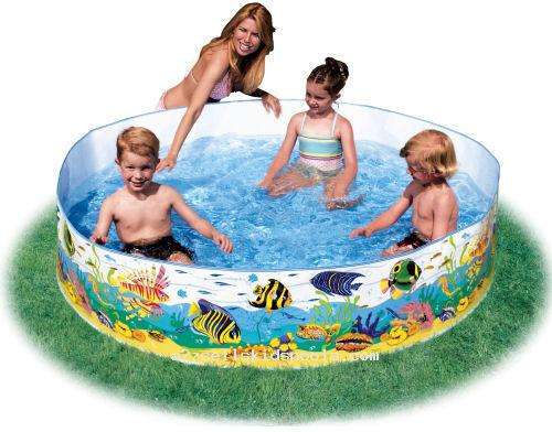 DEEP BLUE 5" TRANSLUCENT RIGID WALL POOL FOR KIDS