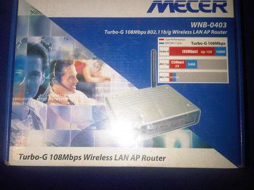 BRAND NEW WNB-0403 Mecer 802.11b/g/Turbo g Wireless Router